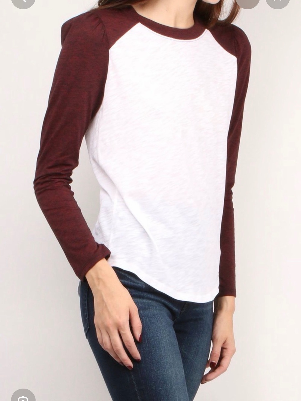 NEW WITH TAG Veronica Beard Jeans Colorblock Raglan Tee XS